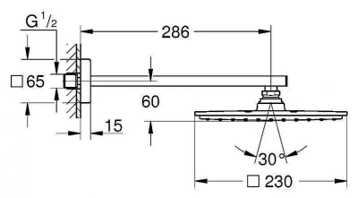 Верхний душ Grohe Rainshower Allure 26054000
