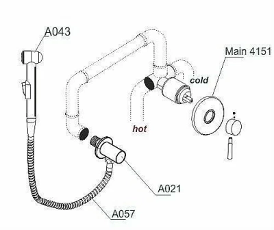 Гигиенический душ WasserKRAFT Main A14157