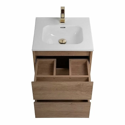 Тумба с раковиной BelBagno KRAFT-500-2C-SO-RNN Rovere Nebrasca Nature
