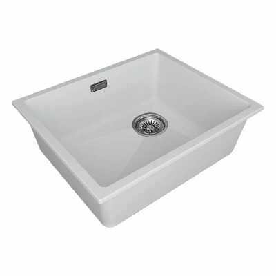 Кухонная мойка Paulmark LUMI 55UNI-SKEW LU55SK-WH белый