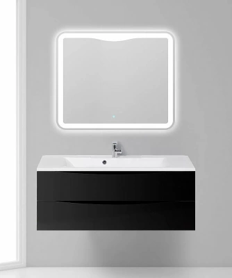 Тумба с раковиной Belbagno MARINO 120 подвесная Nero Lucido