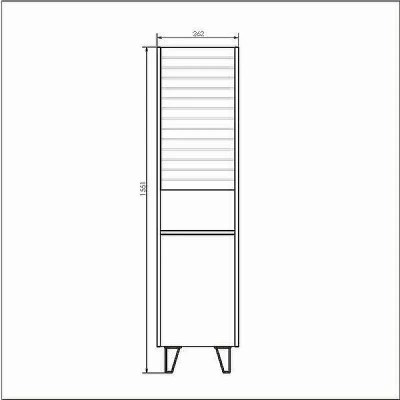 Шкаф-колонна Comforty Клеон 00-00003947 40 белый/дуб дымчатый