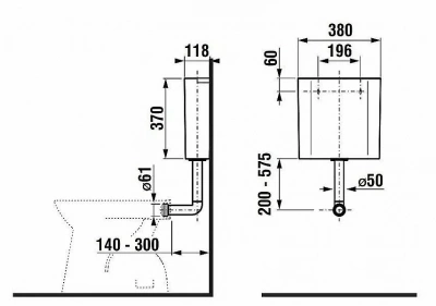 Бачок скрытого монтажа Jika MODUL 3/6 л белый