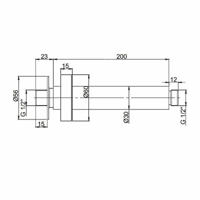 Держатель верхнего душа PAINI 50CR744T620BI хром