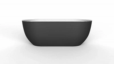 Ванна акриловая BelBagno BB70 150х80 черная матовая/белая