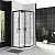 Душевой уголок BelBagno UNO-195-P-2-90-C-NERO 90х90 стекло прозрачное/профиль черный