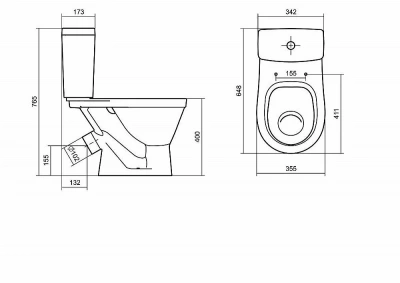 Унитаз-компакт Santek Уно 1WH501613 с бачком, с крышкой микролифт