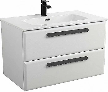 Тумба с раковиной Cezares Eco 80 ECO-CER-N-800-2C-SO-BO белая