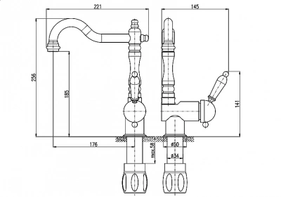 Смеситель для кухни Rav-Slezak Labe L408.5/8SM бронза
