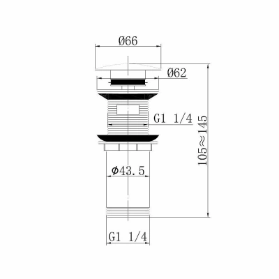 Донный клапан ABBER Bequem AF0010W
