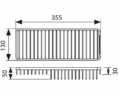 Полка Kaiser KH-5050 хром