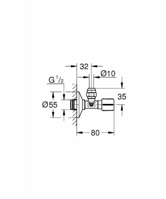 Угловой вентиль Grohe 22039000