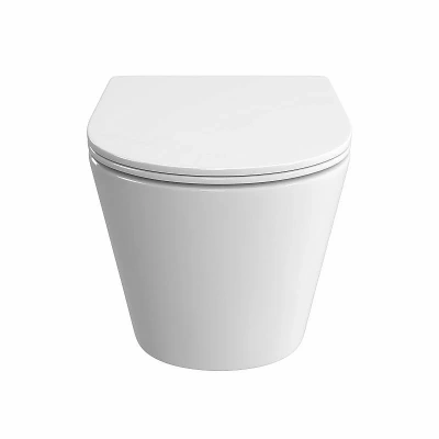 Унитаз подвесной BelBagno TRE-TOR BB5180CH-TOR/SC белый, с крышкой микролифт, безободковый, слив-торнадо