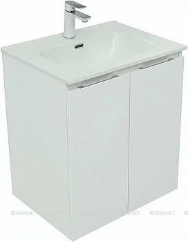 Тумба с раковиной Aquanet Алвита New 277522 60 белый матовый