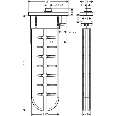 Подключение для ручного душа Hansgrohe sBox 28020700 внешняя часть, матовый белый