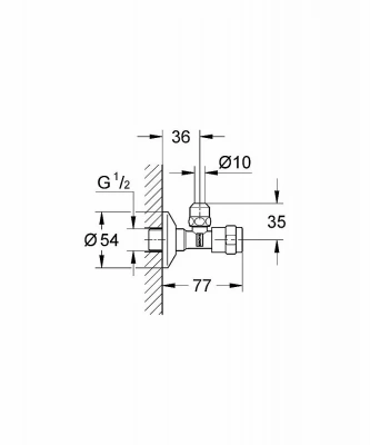Угловой вентиль Grohe Eggemann 41263000