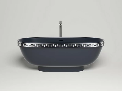 Ванна Salini Greca Meander S-Stone 103021MRH 180x80 белая/снаружи RAL матовая