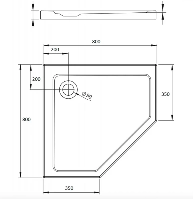 Душевой поддон Radaway Doros PT SDRPT8080-01 80x80 белый