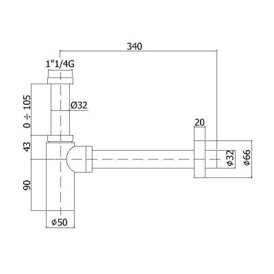 Сифон для раковины Paffoni ZACC240BO