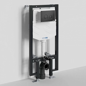 Инсталляция для унитаза WasserKraft Vils 56TLT.010.ME.MB01 с черной матовой кнопкой