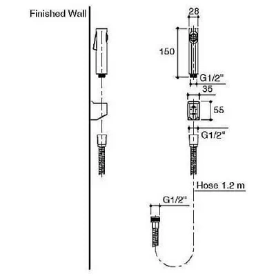 Гигиенический душ Jacob Delafon CUFF E98100-CP