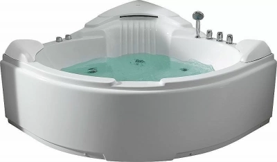 Ванна акриловая Gemy Arc-shape G9082 B 152х152 белая с гидромассажем