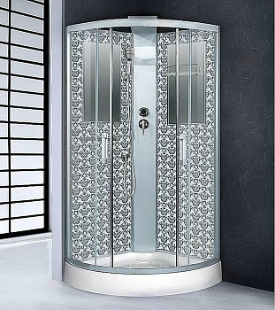 Душевая кабина Niagara Luxe NG-7715WBK 90x90 серебро