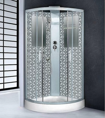 Душевая кабина Niagara Luxe NG-7715WBK 90x90 серебро