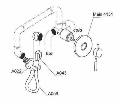 Гигиенический душ WasserKRAFT Main A04156