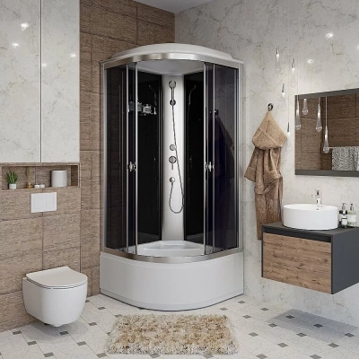 Душевая кабина Niagara Eco E100/40/TN 100х100 стекло тонированное/профиль хром