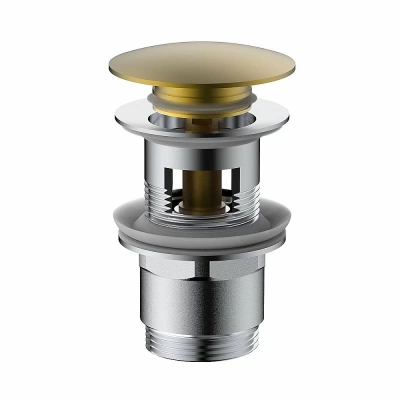 Донный клапан для раковины Vincea DPU-1B01BG брашированное золото