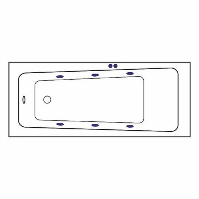 Ванна акриловая EXCELLENT Ava SOFT WAEX.AVA16.SOFT.BR 160x70 белая с гидромассажем