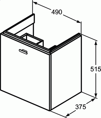 Тумба с раковиной Ideal Standard Connect Space E0312WG 50 белая глянцевая