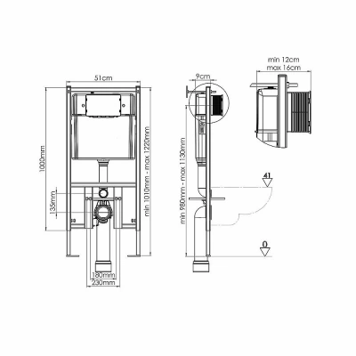 Инсталляция для унитаза Vincea VIS-450
