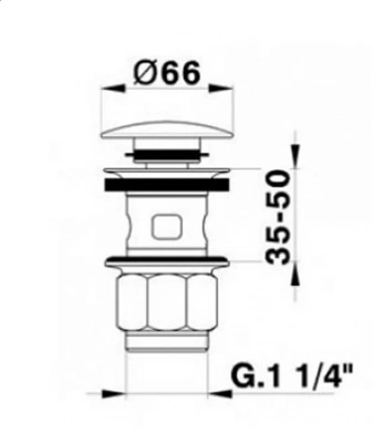 Донный клапан Cisal Complementi ZA00162039