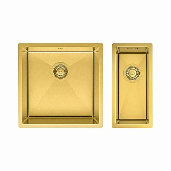 Комплект кухонных моек Iddis Edifice 440х440/210х440 EDI44B0i77K золото матовое