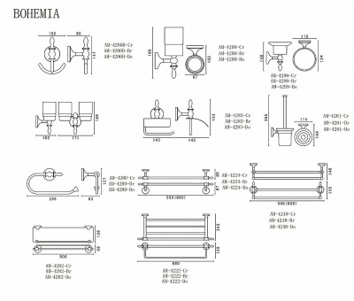 Крючок ART&MAX BOHEMIA AM-E-4286B-Do золото