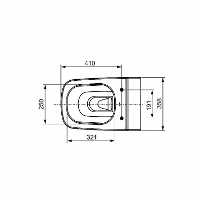 Унитаз TECE One 9700204 безободковый