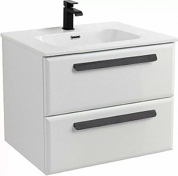 Тумба с раковиной Cezares Eco 70 ECO-CER-N-700-2C-SO-BL белая