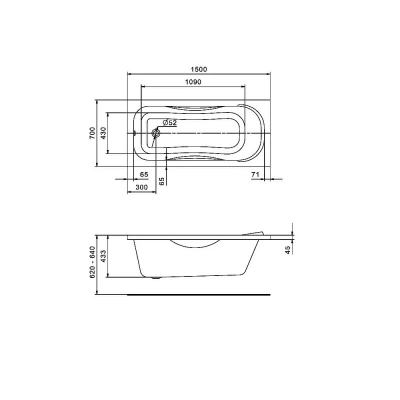 Ванна акриловая Santek Тенерифе 150x70 1.WH30.2.213 белая