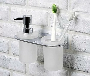 Держатель со стаканом и дозатором WasserKRAFT Kammel K-8389
