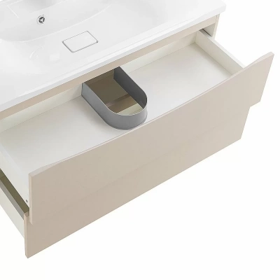 Тумба с раковиной Belbagno MARINO 80 2C-SO/BB800/450-LV-MR-PR Crema Opaco