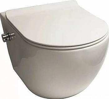 Унитаз подвесной SantiLine SL-5002SM-BD безободковый, с крышкой микролифт