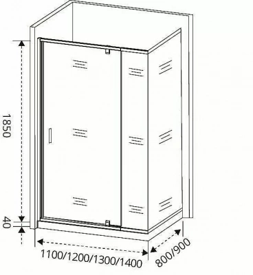 Душевой уголок Good door ORION WTW-PD+SP 100x80 прозрачный