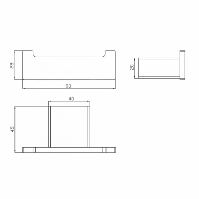 Крючок Milacio Ultra MCU.950.MB черный