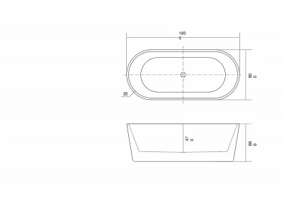 Ванна Aquatek Ово 180x80 AQ-99880 белая