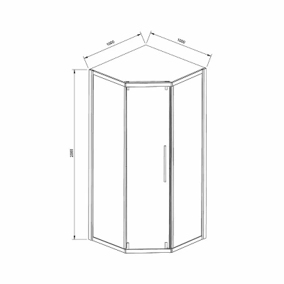 Душевой уголок Vincea SHOW VSP1-4SH100CLB 100x100 черный/прозрачный