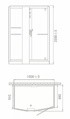 Душевая кабина Orans Diamond 89102WLH 150х100 профиль белый