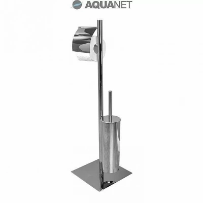 Стойка с ершиком и держателем туалетной бумаги Aquanet 8213
