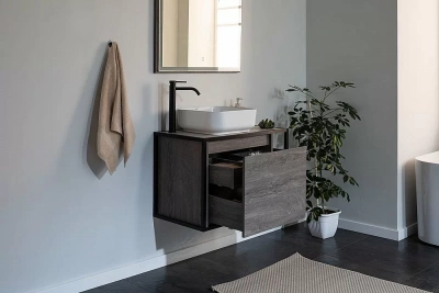 Тумба с раковиной Aquanet Nova Lite Loft 75 L/R дуб рошелье